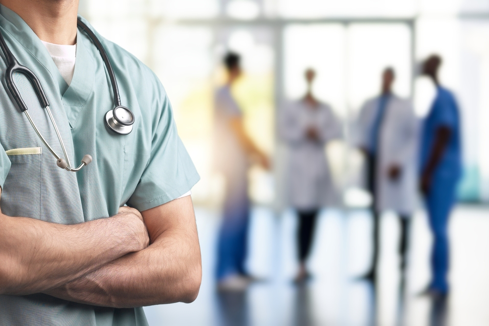 Healthcare professional with stethoscope